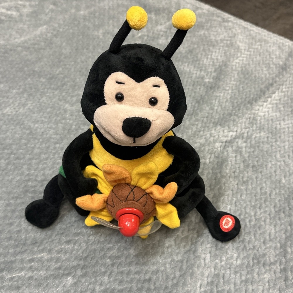 Animated "Be My Baby" Plush Stuffed Bee Lighted Sings Does Not Spin Fan Vintage